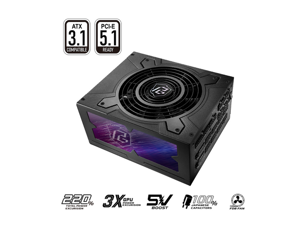 ASRock Phantom Gaming PG-1600G 1600W 80 PLUS GOLD & Cybenetics PLATINUM Full