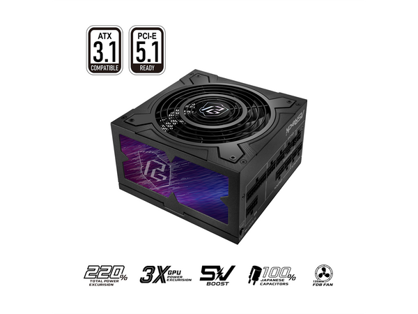 ASRock Phantom Gaming PG-750G 750W 80 PLUS GOLD & Cybenetics PLATINUM Full