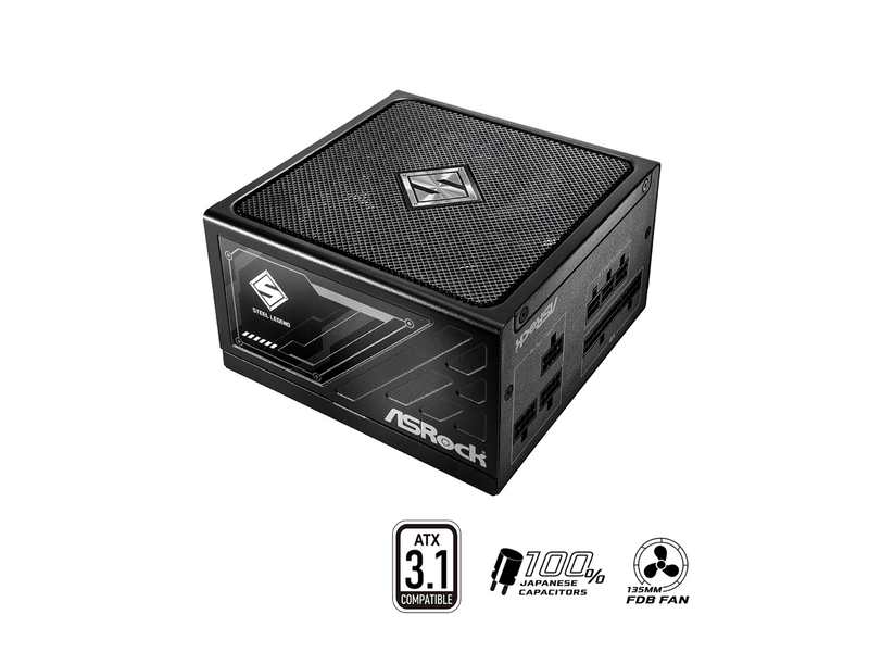ASRock Steel Legend SL-650G 650W 80 PLUS GOLD & Cybenetics PLATINUM Full Modular