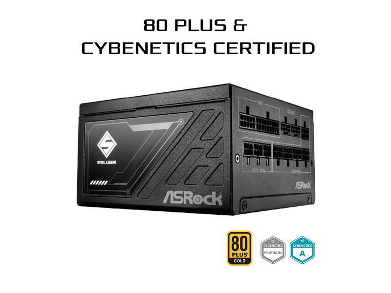 ASRock Steel Legend SL-1200G 80 PLUS GOLD & Cybenetics PLATINUM Full Modular