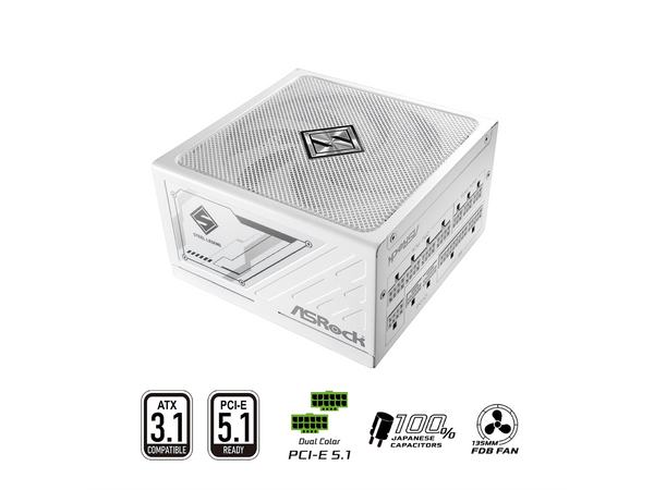 ASRock Steel Legend SL-1200GW 1200W 80 PLUS GOLD & Cybenetics PLATINUM Full