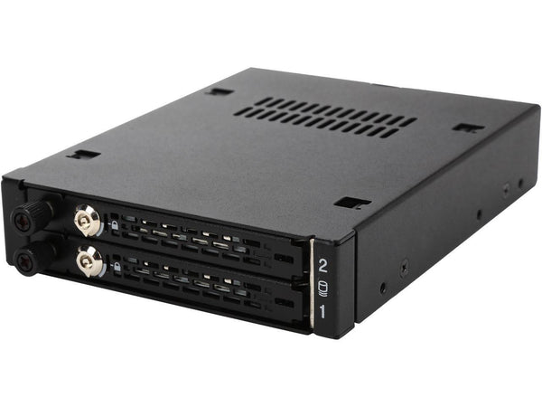 ICY DOCK MB492SKL-B Industrial Full Metal 2 x 2.5" SATA/SAS HDD & SSD Mobile