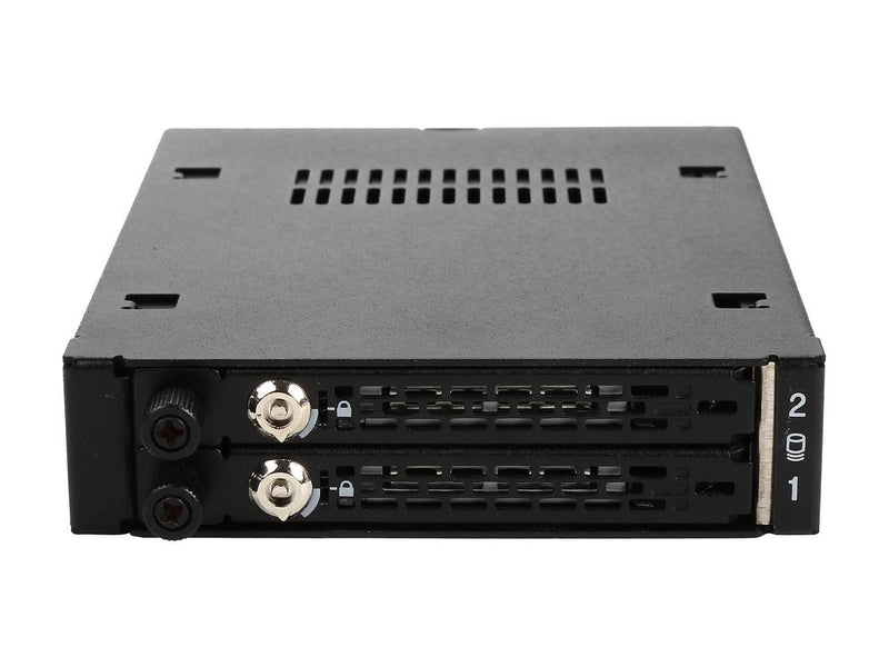 ICY DOCK MB492SKL-B Industrial Full Metal 2 x 2.5" SATA/SAS HDD & SSD Mobile