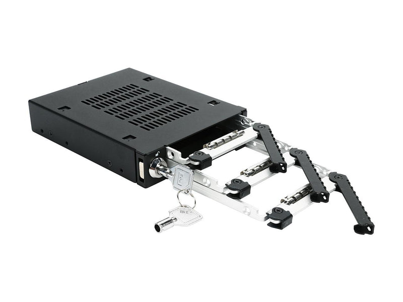 ICY DOCK MB993SK-B Triple Bay 2.5" SAS/SATA HDD & SSD Mobile Rack For 3.5" Front