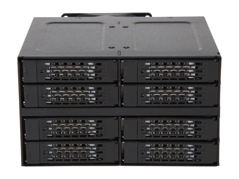 ICY DOCK MB508SP-B Rugged Full Metal 8 Bay 2.5" SAS/SATA SSD/HDD Backplane Cage