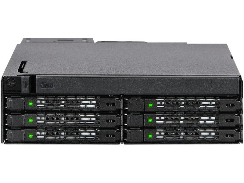 ICY DOCK MB606SPO-B ToughArmor MB606SPO-B 6 x 2.5" SAS/SATA SSD/HDD & Ultra Slim
