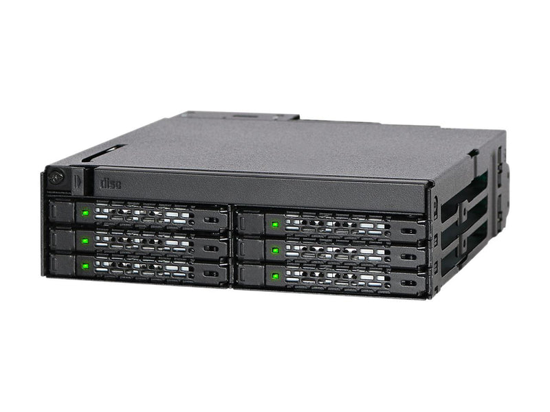 ICY DOCK MB606SPO-B ToughArmor MB606SPO-B 6 x 2.5" SAS/SATA SSD/HDD & Ultra Slim