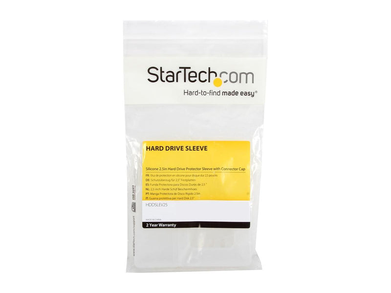 StarTech.com HDDSLEV25 2.5in Silicon Laptop Hard Drive Protector Sleeve with
