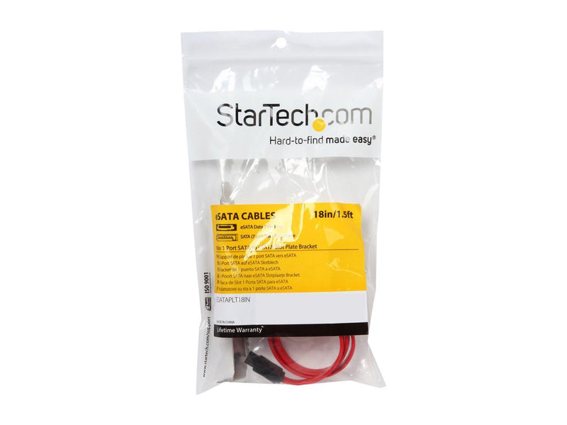 StarTech.com ESATAPLT18IN 1 Port SATA to eSATA Plate Adapter