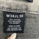 7GROOVE MEN'S JEANS STRAIGHT DENIM - SIZE: MEN 34/30 - LT. GRAY - Brand New