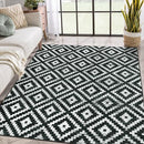 Lahome Black and White Rug Living Room Washable Large Bedroom Rug 8x10 - Like New