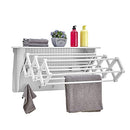 Danya B Accordion Clothes Drying Rack Retractable Wall Mounted Towel Rack White - Brand New