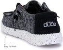 110354912 Hey Dude Men's Wally Sox Black White Size 9 - Like New