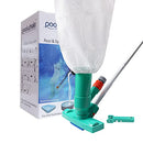 POOLWHALE UPGRADES POOL SPA POND MINI JET VAC VACUUM CLEANER - TEAL/SILVER - Like New