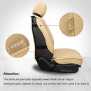 MIROZO Seat Covers Full Set, Leather Automotive Seat Covers protector - Beige - Like New