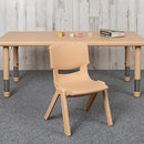 Flash Furniture Natural Plastic Stackable 10.5" Seat Height B08575LRTF - Green - Brand New