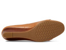 W30221 Cole Haan Women Malta Wedge Pecan Leather Natural Stack Size 8.5 - Like New