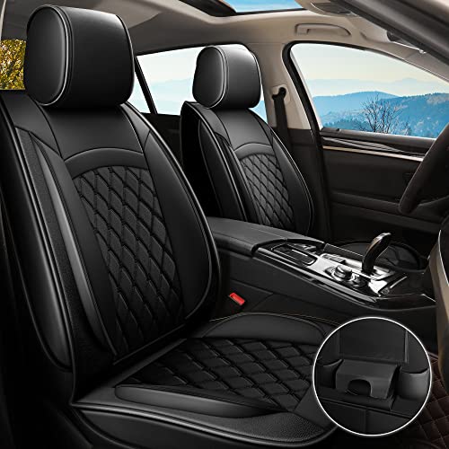 MARVLOSV MV-03 Faux Automotive Seat Covers Full Set with Organizer - Black - Like New