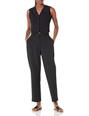 HFS-SS22-CA08 Staples by the Drop Women's Sadie Cropped Slim Vest, Black, L. - Brand New