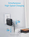 ANKER USB C CHARGER ANKER 40W 2-PORT PIQ 3.0 POWERPORT III DUO - BLACK - Like New