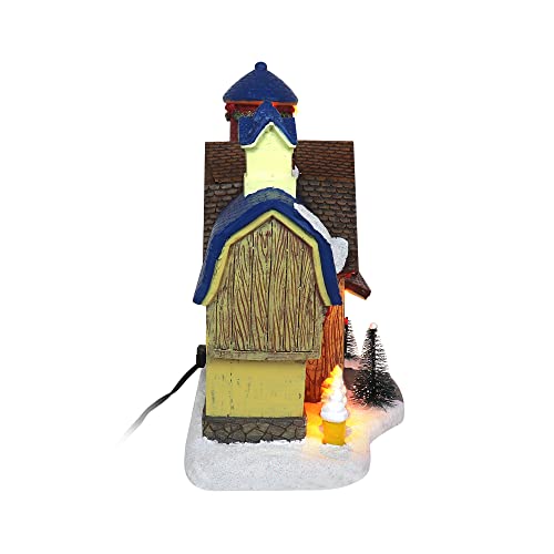 TOP TREASURES CHRISTMAS VILLAGE CREAMERY LIGHTED MUSICAL SNOW VILLAGE - Like New