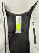 HELLY HANSEN MEN’S CREW HOODED MIDLAYER JACKET 2.0 - SIZE: MEN L - 853 GRAY FOG - Like New