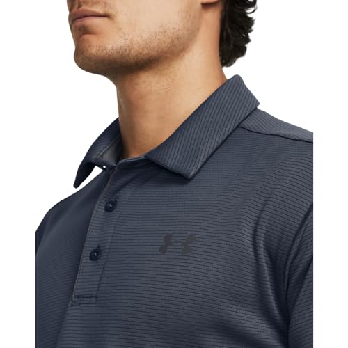 1290140 Under Armour Men's Tech Golf Polo Downpour Gray/Pitch Gray 2XL - Brand New