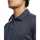 UNDER ARMOUR MEN'S TECH GOLF POLO XL - (045) DOWNPOUR GRAY / PITCH GRAY - Brand New
