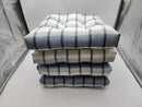 Arlee Home Fashions Cottage Check Chair Cushions, Set of 4 - Slate - Brand New