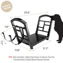 Habit Garden Indoor Outdoor Firewood Rack Small Log Holder - Black - Like New