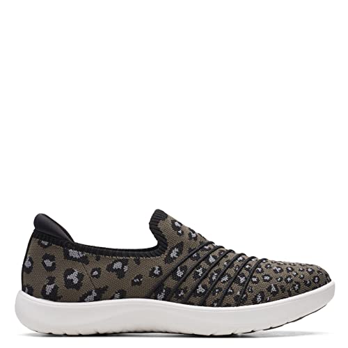 CLARKS WOMEN'S ADELLA STEP SNEAKER DARK OLIVE SIZE 8 - Like New