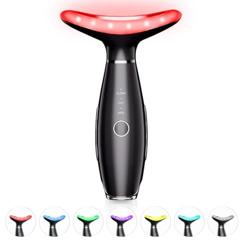 ELISHINE LIGHT BASED FACIAL MASSAGER 7 COLOR PORTABLE SKIN CARE - GLOSSY BLACK - Like New