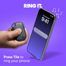 TILE BY LIFE360 PRO TRACKER KEY FINDER ITEM LOCATOR ANDROID/APPLE 2 PACK - BLACK - Like New