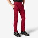 DICKIES MEN'S SKINNY STRAIGHT DOUBLE KNEE WORK PANT - SIZE 40X32 - RED - Brand New