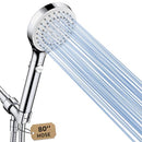 FASDUNT SHOWER HEAD HANDHELD HIGH PRESSURE SHOWERHEAD LONG HOSE PREMIUM CHROME - Like New