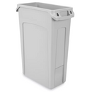 RUBBERMAID SLIM JIM TRASH CAN - 23 GALLON, GRAY 1 PACK - GRAY - Like New