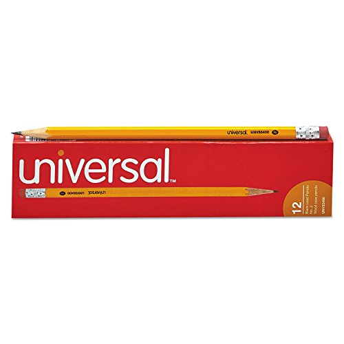 Universal UNV55400 HB #2 Woodcase Pencil Black Lead/Yellow Barrel (1-Dozen) - Brand New