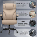 GENERIC OFFICE CHAIR ERGONOMIC TALL EXECUTIVE BREATHABLE LEATHER CHAIR - KHAKI - Like New