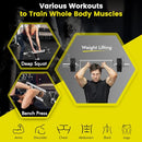Goplus 34’’ Olympic Triceps Bar 700LBS Weight Barbell w/Knurled Handles - Black - Brand New