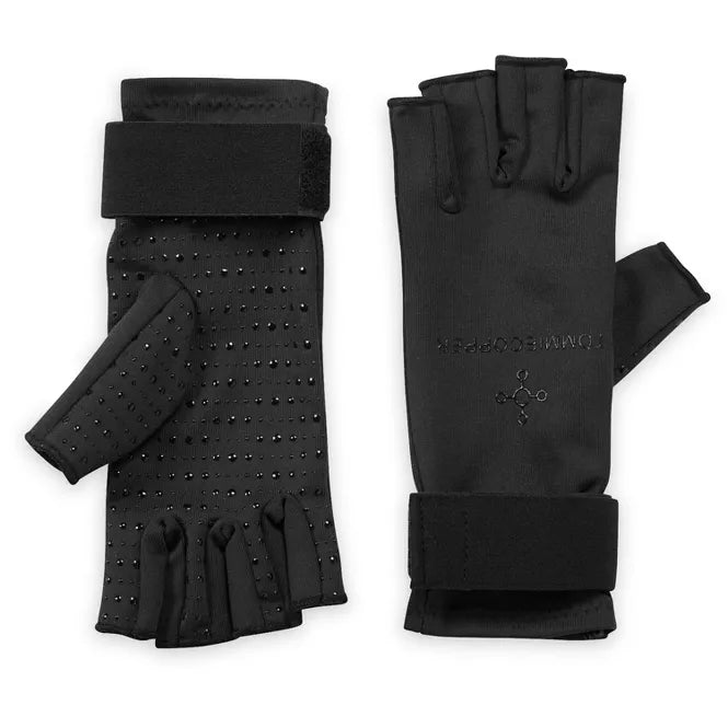 TOMMIE COPPER SPORT COMPRESSION GLOVES SMALL/MEDIUM - BLACK - Like New