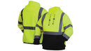 Pyramex Safety Pullover Sweatshirt With Black Bottom Hi Vis Lime MEN L - Brand New
