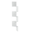 AMAZON BASICS 5-TIER CORNER BOOKSHELF, WALL-MOUNTED 7.8" D x 48.5" W x 7.8" H - Brand New