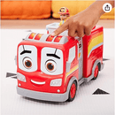 DISNEY JUNIOR FIREBUDS, BO & FLASH FIGURE & FIRE TRUCK SET WITH VROOMLINK - RED - Like New