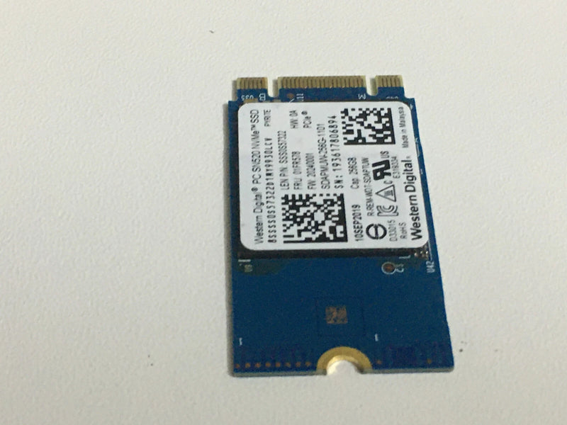 WESTERN DIGITAL SN520 NVME 256GB SSD M.2 2242 PCIE3 X 2 - BLUE - Like New