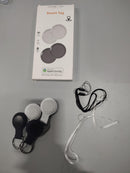 GENERIC 4 PACK SMART TAGS, ONLY COMPATIBLE WITH IOS/APPLE FIND MY - BLACK/WHITE - Like New