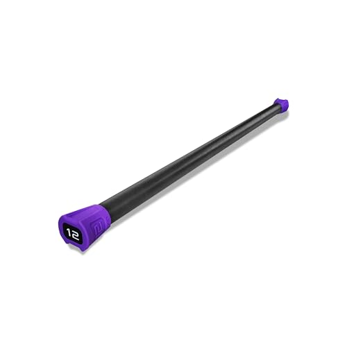 CAP BARBELL WEIGHTED BODY BAR, 12 POUNDS - BLACK/PURPLE - Like New