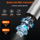 GENERIC POCKET CAR VACUUM, CORDLESS 50 MINS RUNTIME, 17000PA, 2.5H, M3 - SILVER - Like New