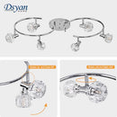 Dsyan HOME Chrome Round Track Light Kit,6 Ways Ceiling Spot Light -No Bulb -NEW - Brand New