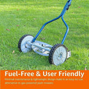 AMAZON BASICS 14-INCH 4-BLADE PUSH REEL LAWN MOWER JC550 - BLUE - Like New