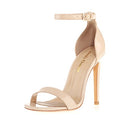 Heels Charm Women's Open Toe Strappy Heeled Sandals High Heel Size 7 - Nude - Brand New
